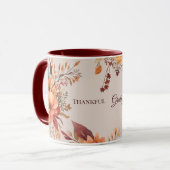 Dankbar gesegnet floraler Erntedank Tasse (Vorderseite Links)