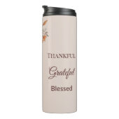 Dankbar gesegnet floraler Erntedank Thermosbecher (Nach rechts gedreht)