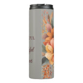 Dankbar gesegnet floraler Erntedank Thermosbecher (Rückseite)