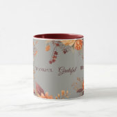 Dankbar gesegnet FloralErntedankfest Tasse (Zentrum)