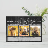 Dankbar, gesegnet Foto Erntedank Holid Feiertagskarte (Stehend Vorderseite)
