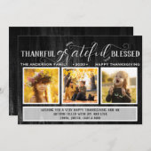 Dankbar, gesegnet Foto Erntedank Holid Feiertagskarte (Vorne/Hinten)