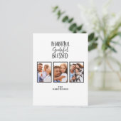 Dankbar gesegnet Foto Erntedank Imitate Postkarte (Stehend Vorderseite)