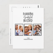 Dankbar gesegnet Foto Erntedank Imitate Postkarte (Vorne/Hinten)