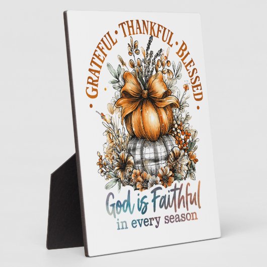 dankbar, gesegnet fotoplatte (Seite)