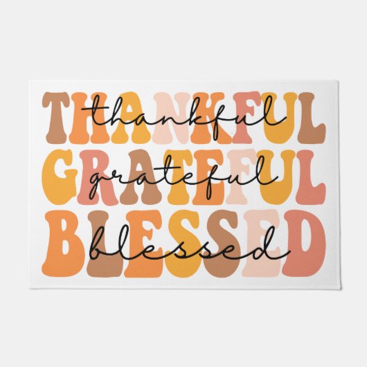 Dankbar, gesegnet fußmatte (Vorderseite)