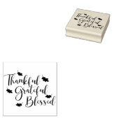 Dankbar gesegnet gebliebene Herbstleaves Typografi Gummistempel (Stempel)