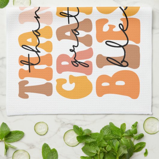 Dankbar, gesegnet geschirrtuch (Gefaltet)