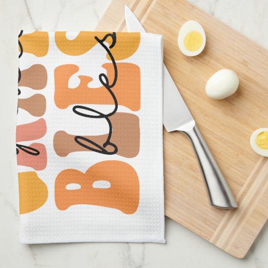 Dankbar, gesegnet geschirrtuch (Viertel Falte)