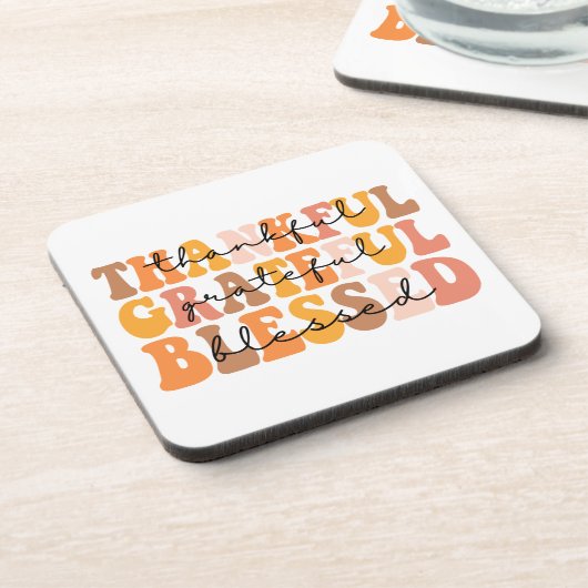 Dankbar, gesegnet getränkeuntersetzer (Linke Seite)