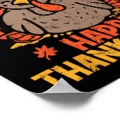 Dankbar, gesegnet Glückwunsch Thanksgiving Turke Poster (Ecke)
