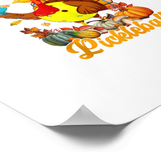 Dankbar, gesegnet Glückwunsch Thanksgiving Turke Poster (Ecke)