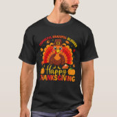 Dankbar, gesegnet Glückwunsch Thanksgiving Turke T-Shirt (Vorderseite)