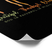 Dankbar gesegnet, Gott ist in Ewigkeit müde Poster (Ecke)