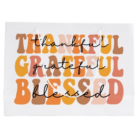 Dankbar, gesegnet große geschenktüte (Rückseite)