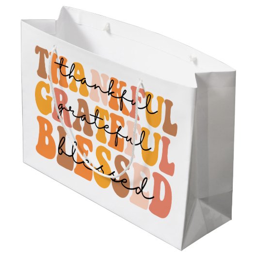Dankbar, gesegnet große geschenktüte (Rückseite Schrägansicht)