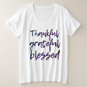 Dankbar gesegnet große größe T-Shirt