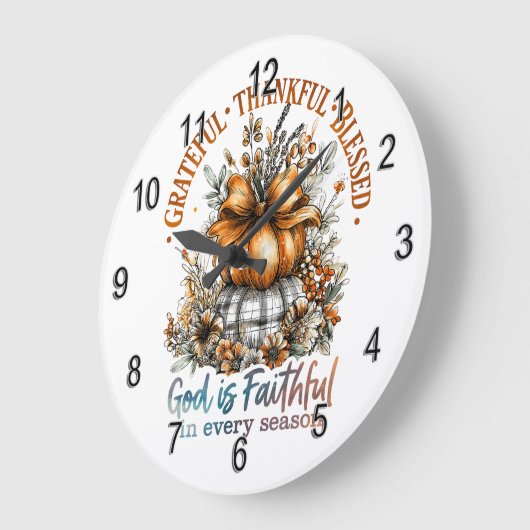 dankbar, gesegnet große wanduhr (Winkel)