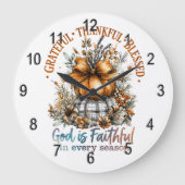 dankbar, gesegnet große wanduhr (Vorderseite)