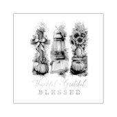 Dankbar, gesegnet gummistempel (Prägung)