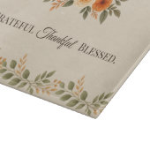 Dankbar Gesegnet Herbstblumen Schneidebrett (Ecke)