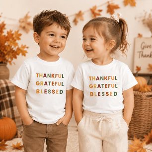 Dankbar gesegnet - Herbstfarben Kleinkind T-shirt