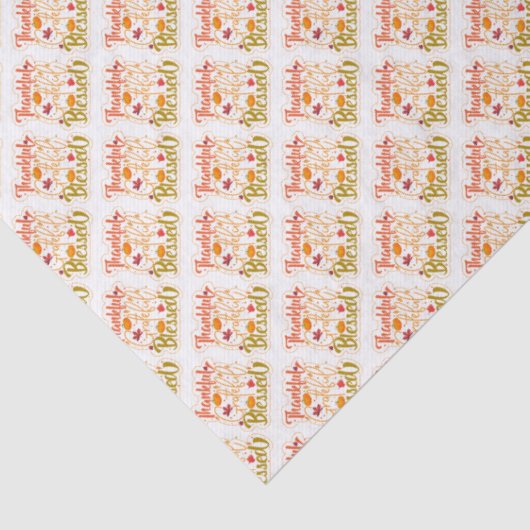 Dankbar Gesegnet: Herbstschlag Seidenpapier (Detail)