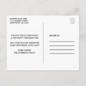Dankbar Gesegnet Holz Thanksgiving LKW Postkarte (Rückseite)