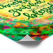Dankbar, gesegnet, inspirierend poster (Ecke)
