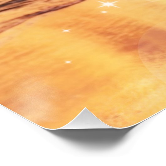 Dankbar gesegnet: Joyful Beach Run Poste Poster (Ecke)