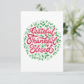 dankbar, gesegnet karte (Stehend Vorderseite)