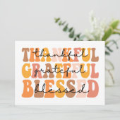 Dankbar, gesegnet karte (Stehend Vorderseite)