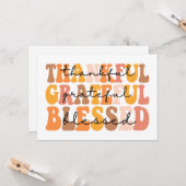 Dankbar, gesegnet karte (Vorderseite/Rückseite Beispiel)