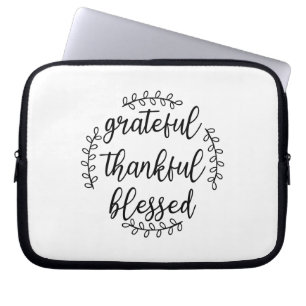 dankbar, gesegnet laptopschutzhülle
