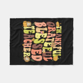 Dankbar, gesegnet Lehrer Erntedank Day Fleecedecke (Vorderseite (Horizontal))