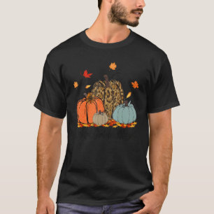 Dankbar, gesegnet Leopard Pumpkin Thanksg T-Shirt