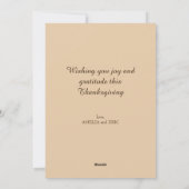 Dankbar, gesegnet | Mädchen mit Pumpkin Feiertagskarte (Rückseite)