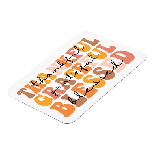 Dankbar, gesegnet magnet (Linke Seite)