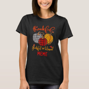 Dankbar, gesegnet Meme Herbst Pumpkin T-Shirt