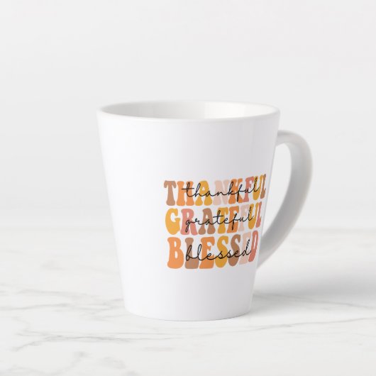 Dankbar, gesegnet milchtasse (Rechte Ecke)