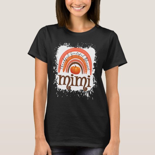 Dankbar, gesegnet Mimi Fall Pumpkin Dank T-Shirt (Vorderseite)