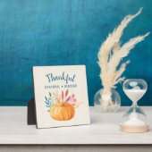 Dankbar, gesegnet mit Orange Pumpkin Fotoplatte (InSitu)