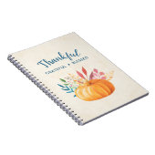Dankbar, gesegnet mit Orange Pumpkin Notizblock (Rechte Seite)