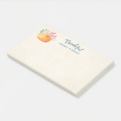 Dankbar, gesegnet mit Orange Pumpkin Post-it Klebezettel (angewinkelt)