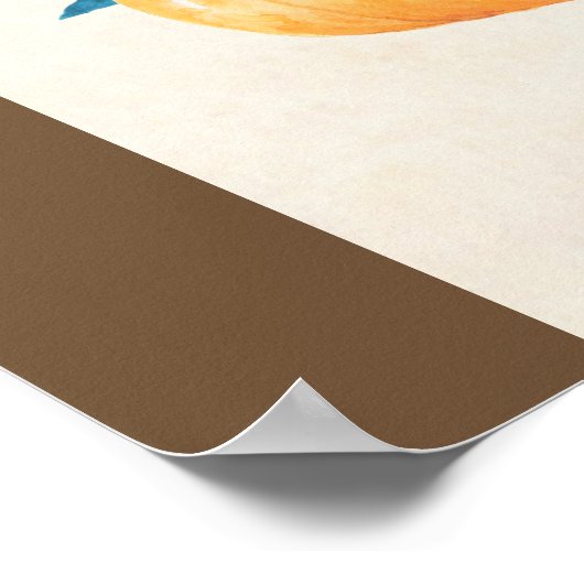 Dankbar, gesegnet mit Orange Pumpkin Poster (Ecke)