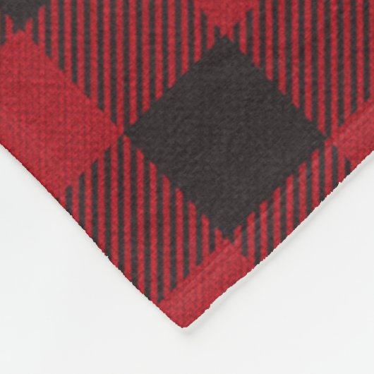 Dankbar, gesegnet Name Rot Kariert Fleecedecke (Ecke)