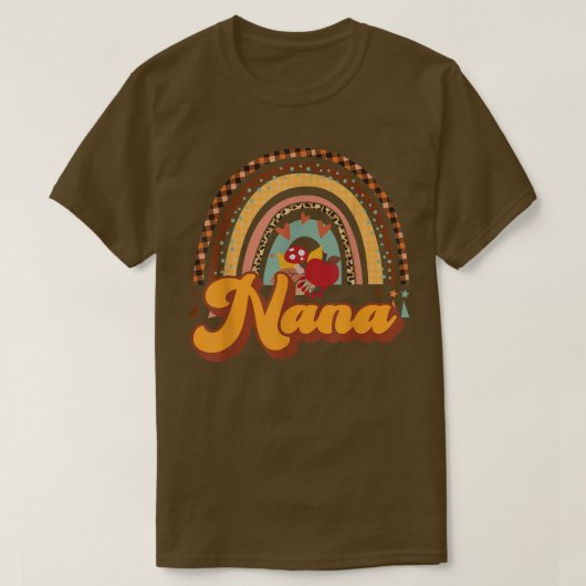 Dankbar, gesegnet Nana Herbst Herbst Thanksg T-Shirt (Design vorne)