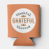 Dankbar, gesegnet Niedlich Fall Erntedank Dosenkühler (Rückseite)