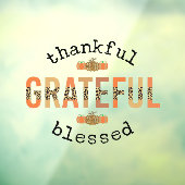 Dankbar, gesegnet Niedlich Fall Erntedank Fensteraufkleber (Blatt 3)