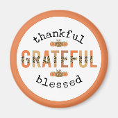 Dankbar, gesegnet Niedlich Fall Erntedank Magnet (Vorne)